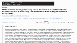 Osteoimmune engineering With Exosome-Functionalized Biomaterials: Rewriting the Immune-Bone Regeneration Interface